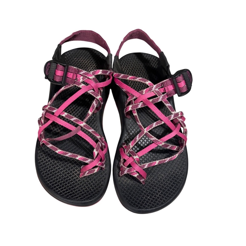 Chaco ZX/2 Sandals Women Size 6 Pink Black Strappy‎ Toe Loop Vibram
EUC